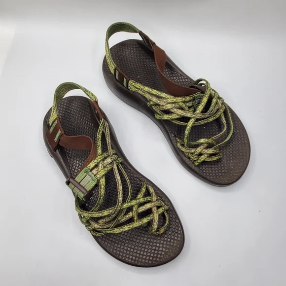 Chaco zx3 classic strappy green camo sandals Size 7 - Picture 3 of 14